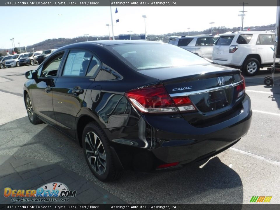 2015 Honda Civic EX Sedan Crystal Black Pearl / Black Photo #8