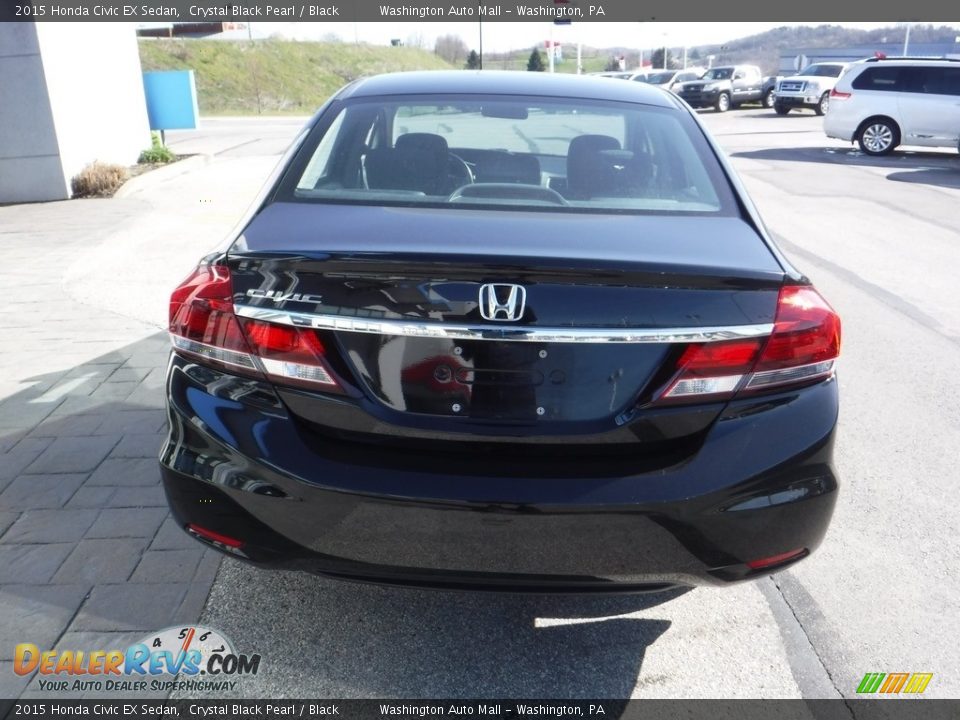2015 Honda Civic EX Sedan Crystal Black Pearl / Black Photo #9