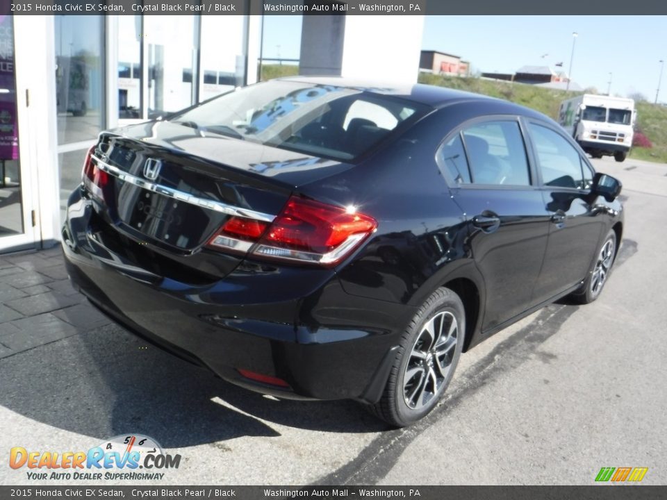 2015 Honda Civic EX Sedan Crystal Black Pearl / Black Photo #10