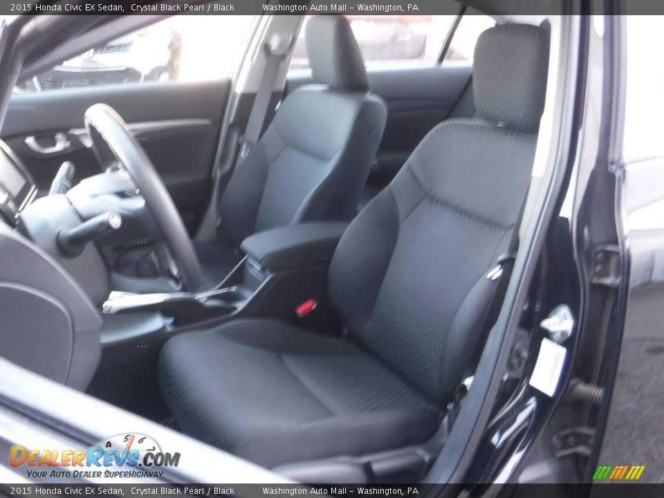 2015 Honda Civic EX Sedan Crystal Black Pearl / Black Photo #14