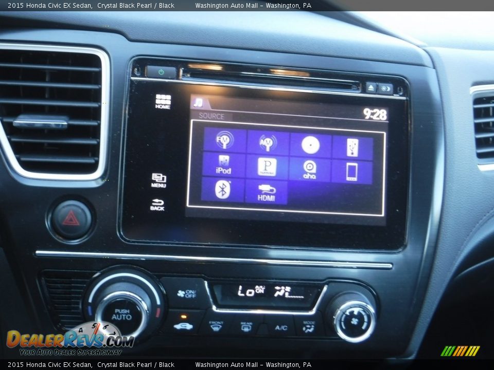 2015 Honda Civic EX Sedan Crystal Black Pearl / Black Photo #17