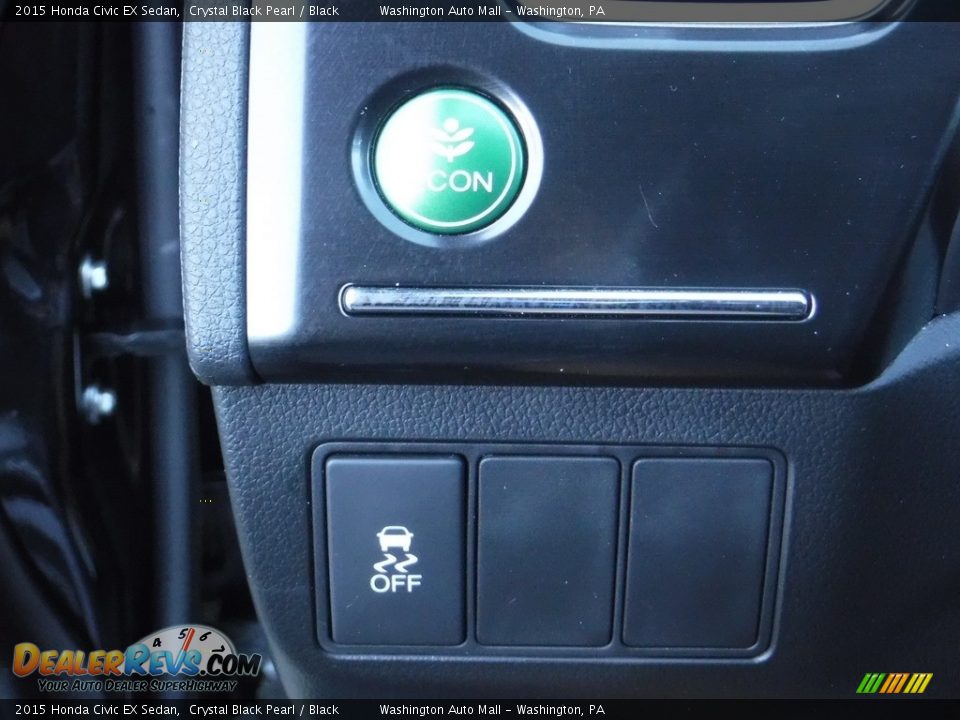 2015 Honda Civic EX Sedan Crystal Black Pearl / Black Photo #20