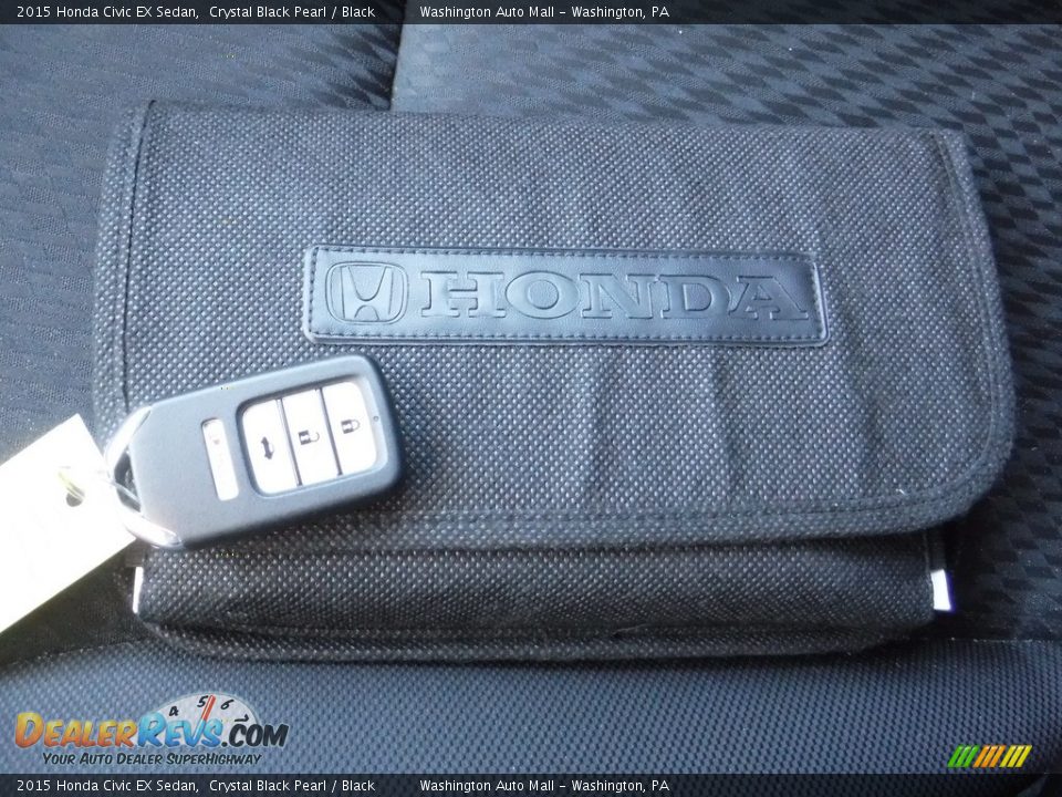 2015 Honda Civic EX Sedan Crystal Black Pearl / Black Photo #22