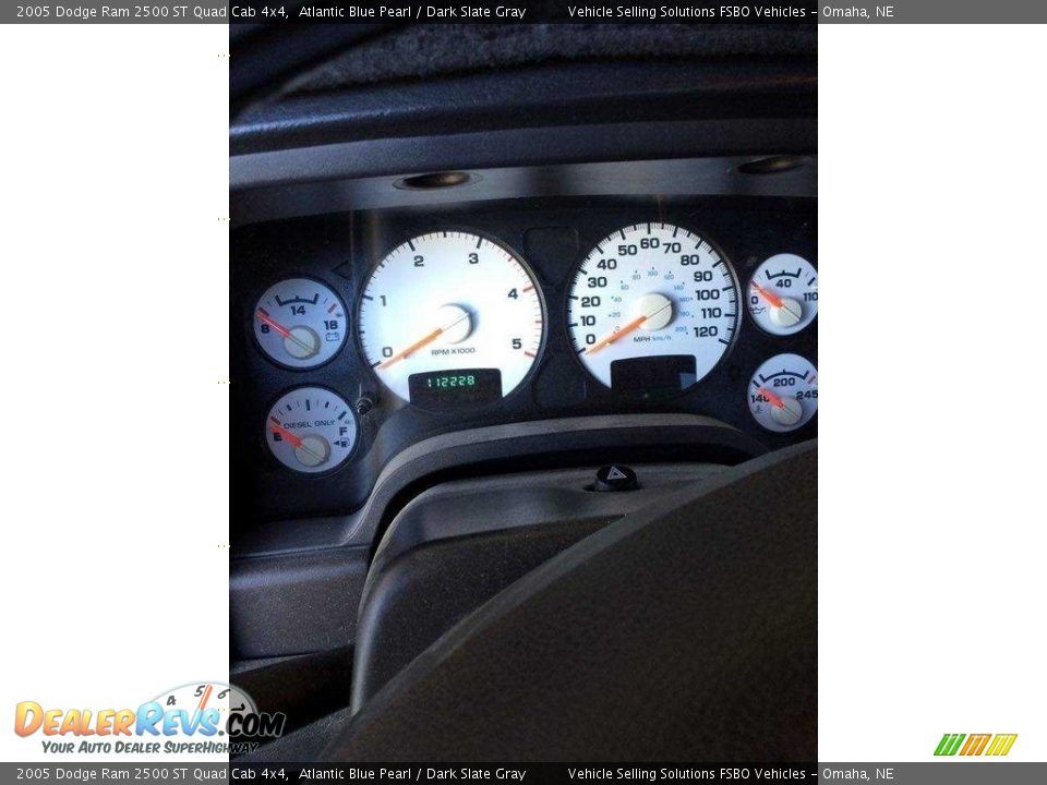 2005 Dodge Ram 2500 ST Quad Cab 4x4 Atlantic Blue Pearl / Dark Slate Gray Photo #14