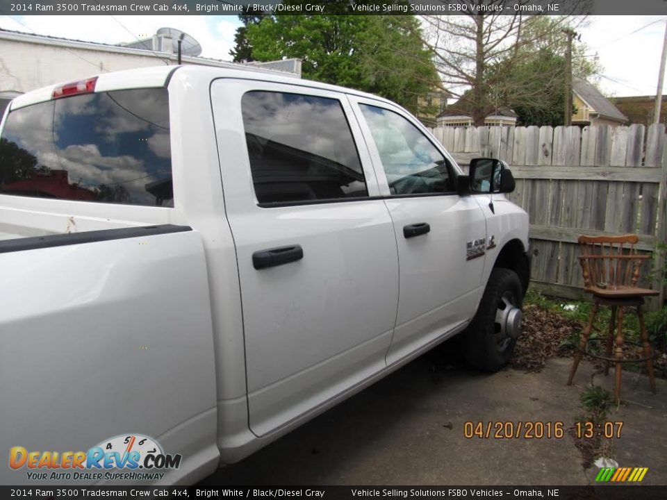 2014 Ram 3500 Tradesman Crew Cab 4x4 Bright White / Black/Diesel Gray Photo #6