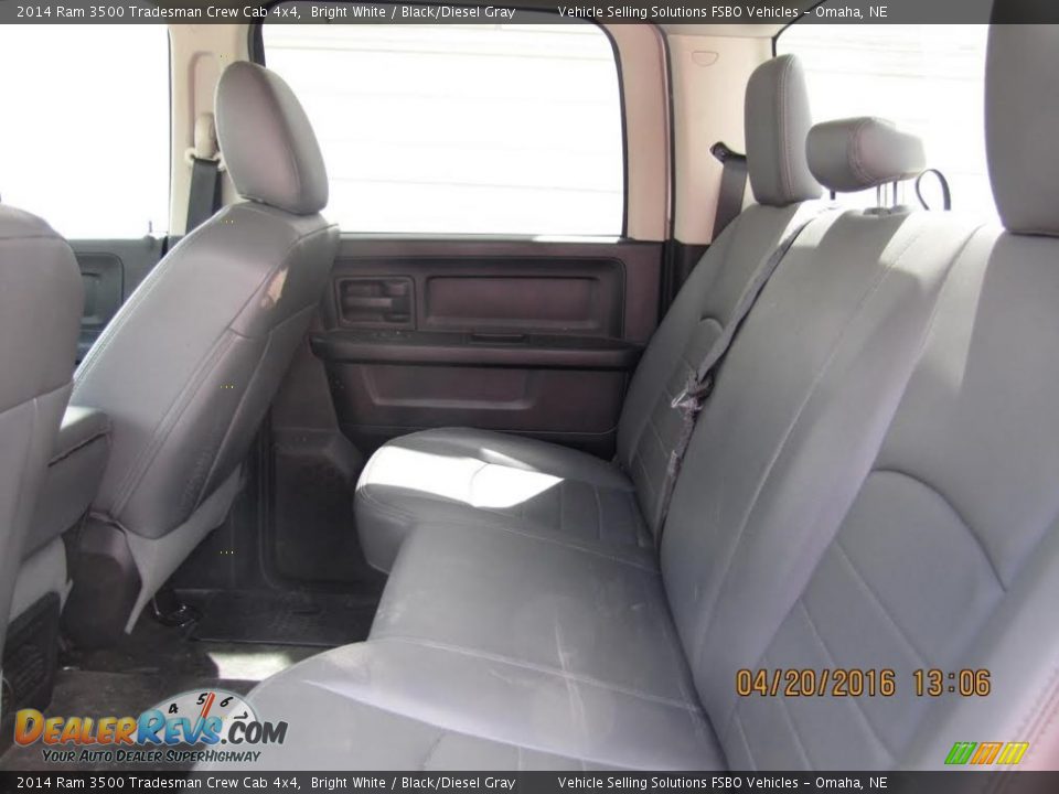 2014 Ram 3500 Tradesman Crew Cab 4x4 Bright White / Black/Diesel Gray Photo #10