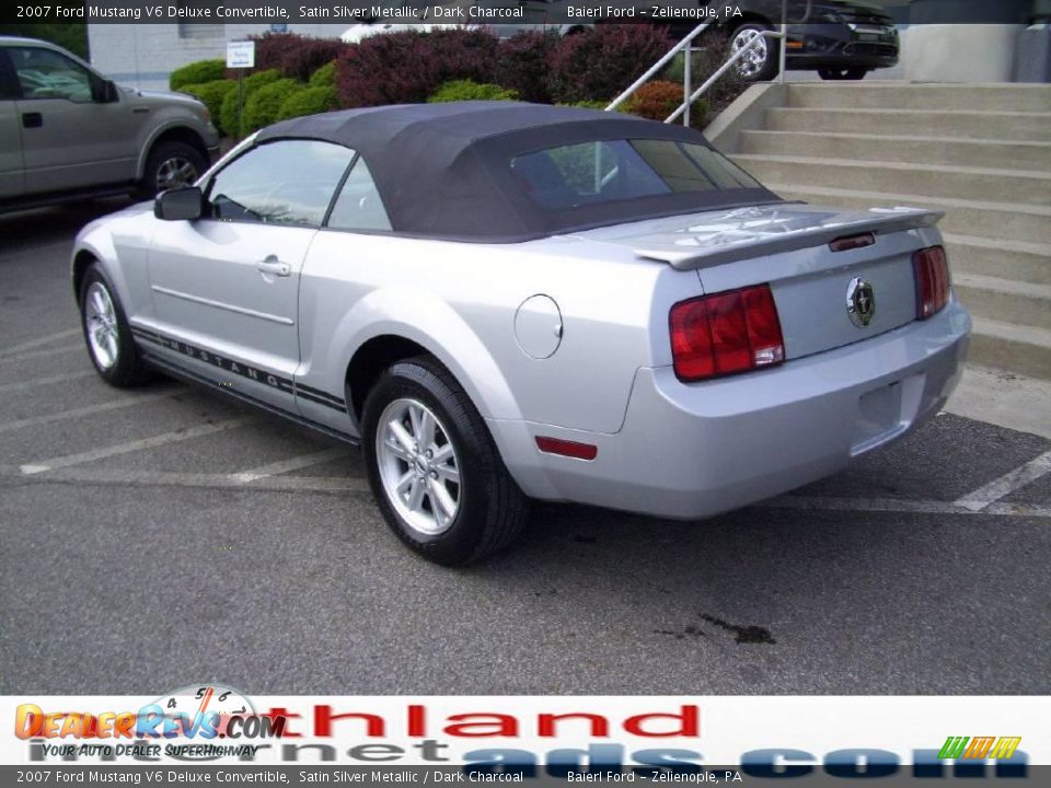 2007 Ford Mustang V6 Deluxe Convertible Satin Silver Metallic / Dark Charcoal Photo #2