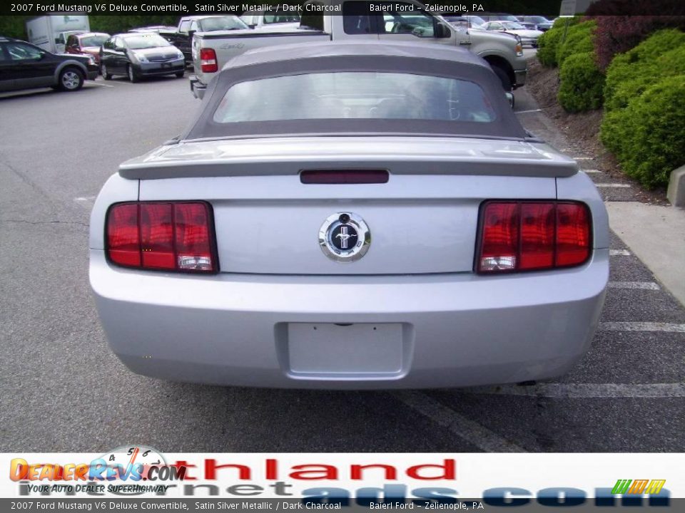 2007 Ford Mustang V6 Deluxe Convertible Satin Silver Metallic / Dark Charcoal Photo #3