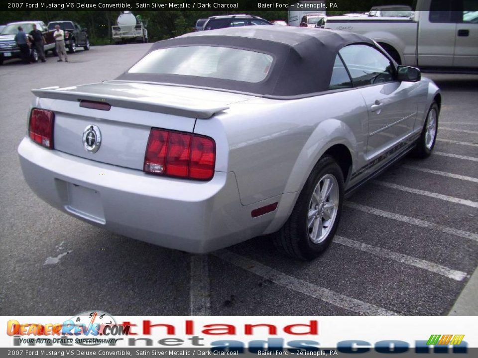 2007 Ford Mustang V6 Deluxe Convertible Satin Silver Metallic / Dark Charcoal Photo #4