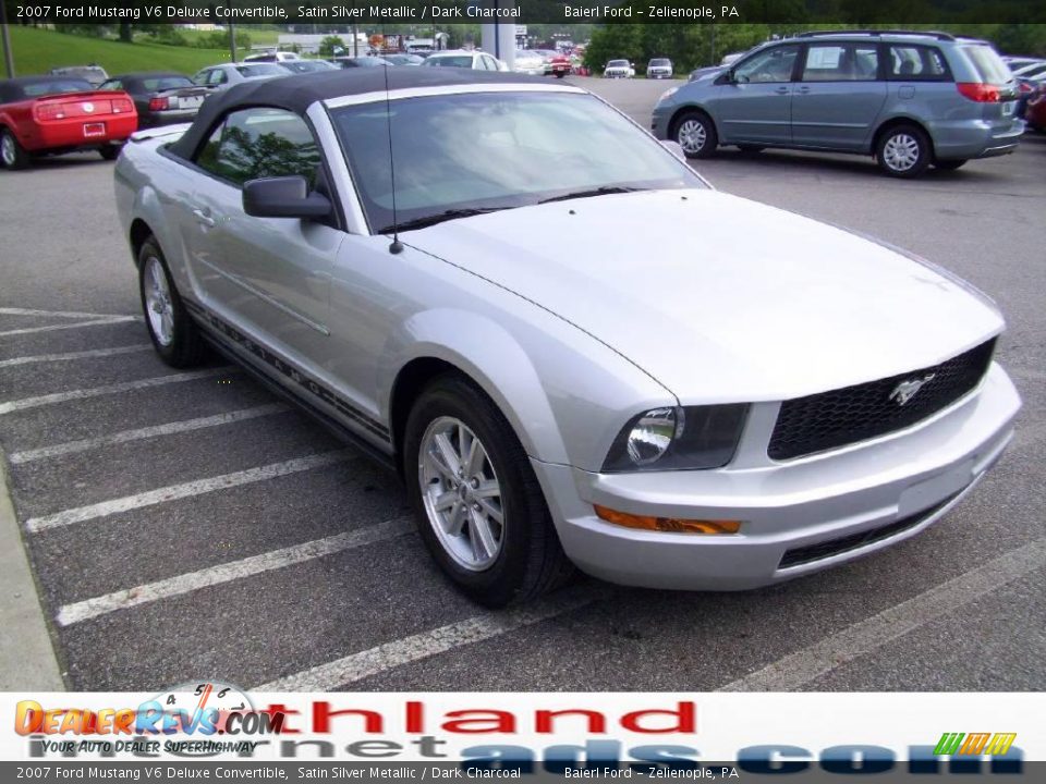 2007 Ford Mustang V6 Deluxe Convertible Satin Silver Metallic / Dark Charcoal Photo #5