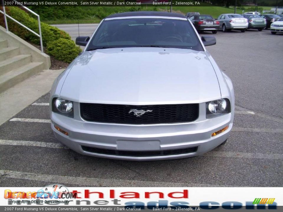 2007 Ford Mustang V6 Deluxe Convertible Satin Silver Metallic / Dark Charcoal Photo #6