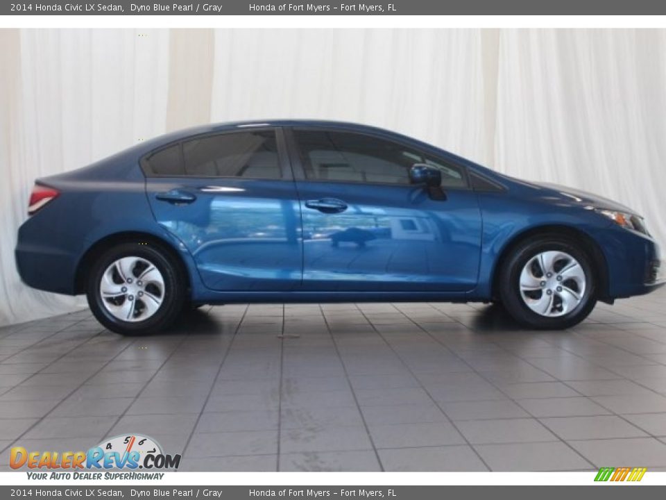 2014 Honda Civic LX Sedan Dyno Blue Pearl / Gray Photo #3