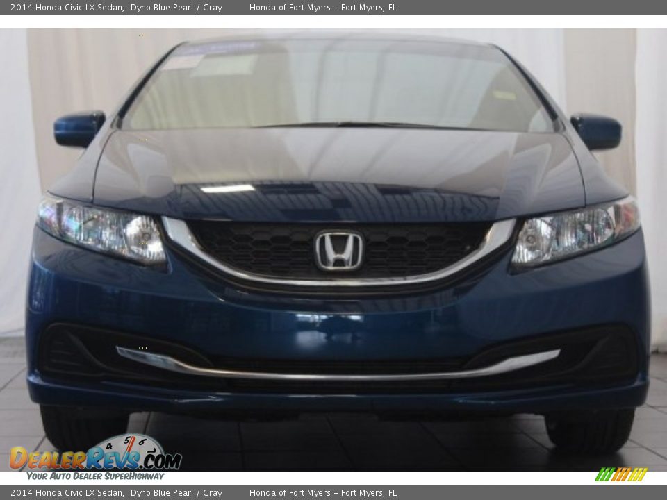 2014 Honda Civic LX Sedan Dyno Blue Pearl / Gray Photo #4