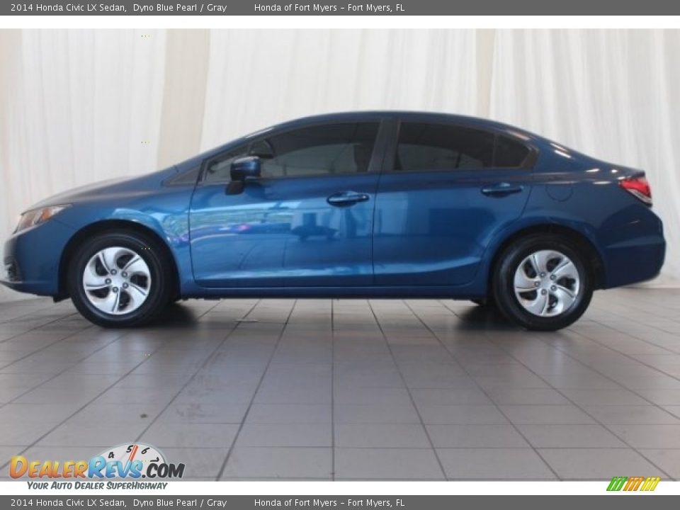 2014 Honda Civic LX Sedan Dyno Blue Pearl / Gray Photo #5