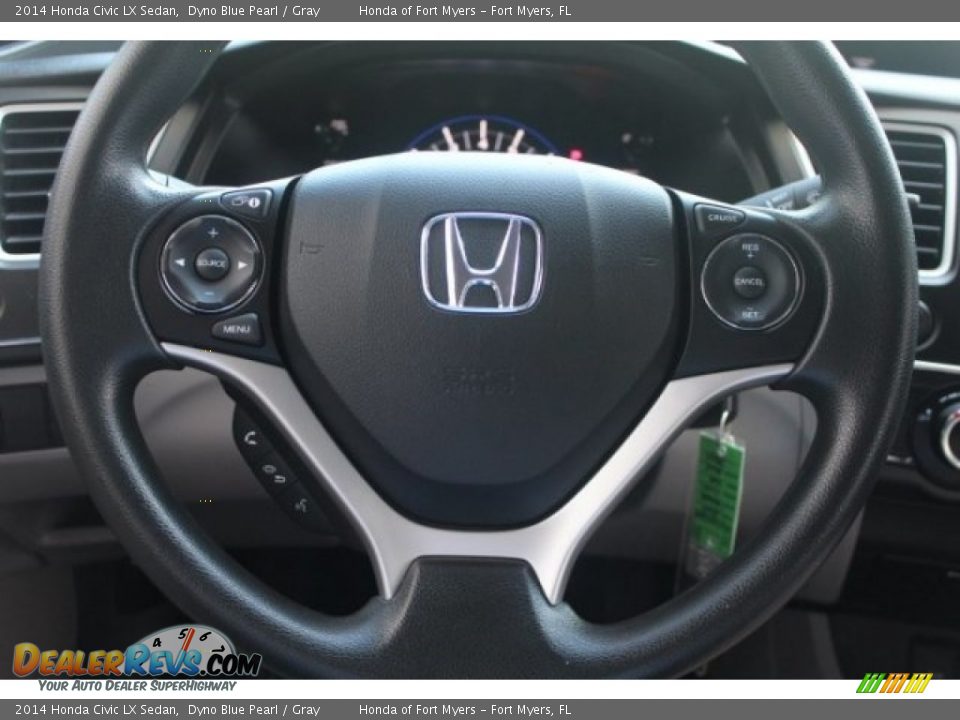 2014 Honda Civic LX Sedan Dyno Blue Pearl / Gray Photo #11