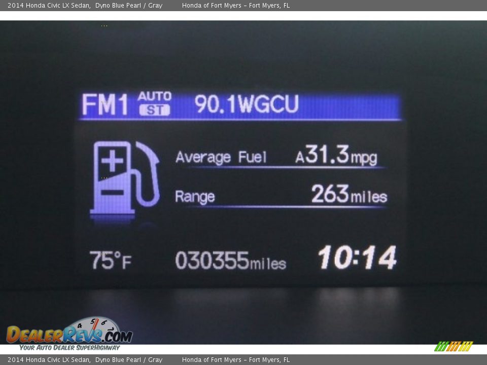 2014 Honda Civic LX Sedan Dyno Blue Pearl / Gray Photo #15