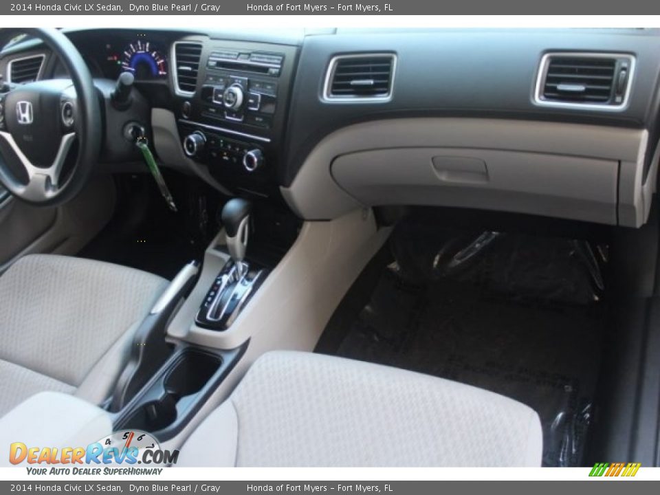 2014 Honda Civic LX Sedan Dyno Blue Pearl / Gray Photo #31