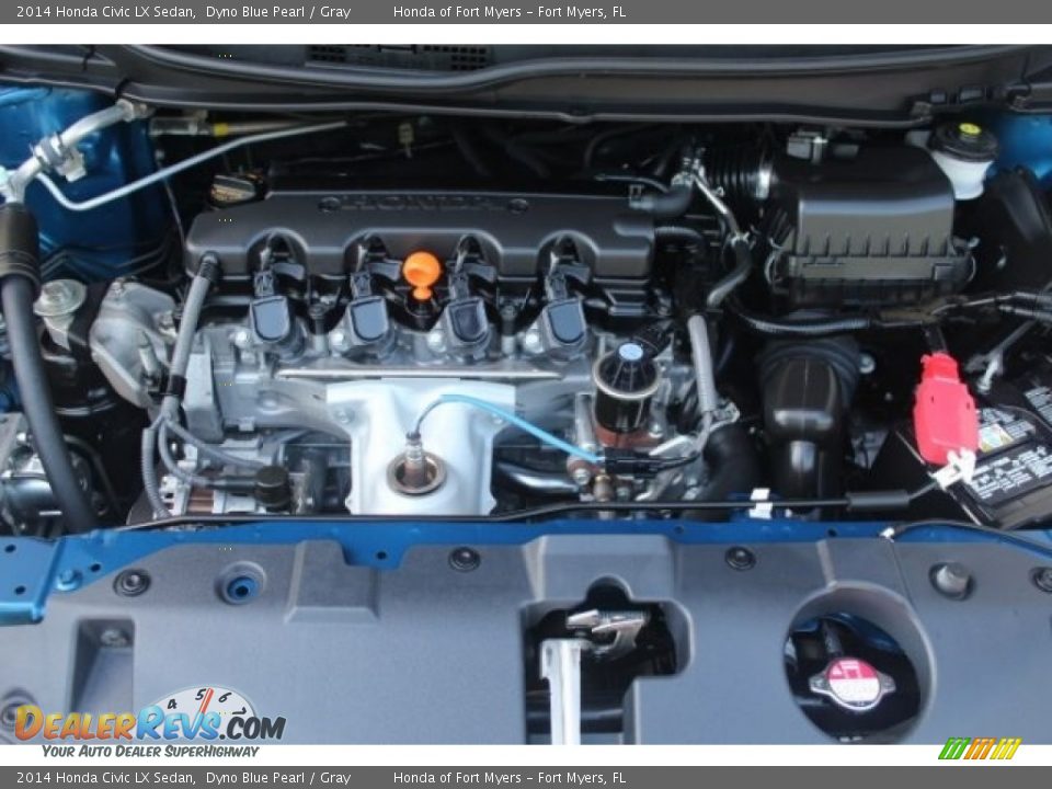 2014 Honda Civic LX Sedan Dyno Blue Pearl / Gray Photo #32