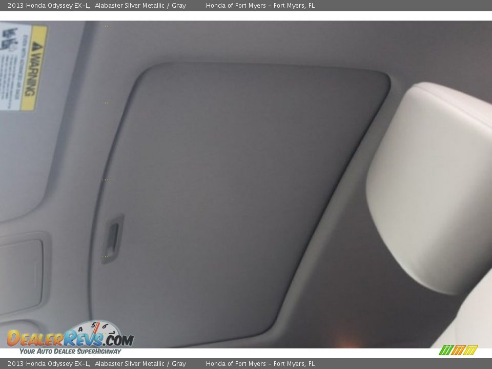 2013 Honda Odyssey EX-L Alabaster Silver Metallic / Gray Photo #29