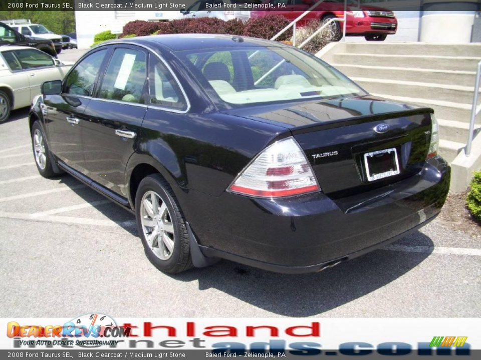 2008 Ford Taurus SEL Black Clearcoat / Medium Light Stone Photo #2