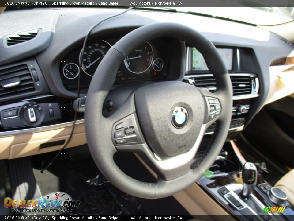 2016 BMW X3 xDrive28i Sparkling Brown Metallic / Sand Beige Photo #14