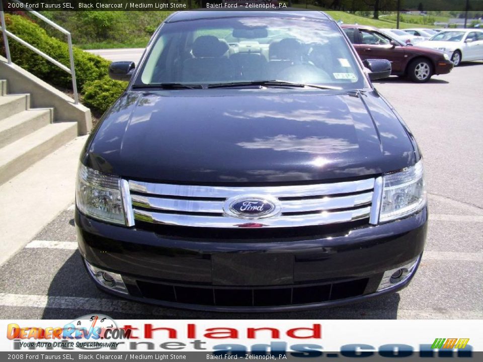 2008 Ford Taurus SEL Black Clearcoat / Medium Light Stone Photo #6