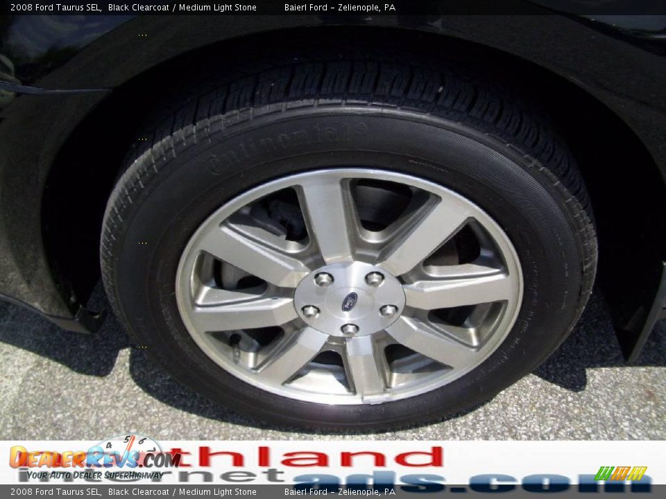 2008 Ford Taurus SEL Black Clearcoat / Medium Light Stone Photo #8