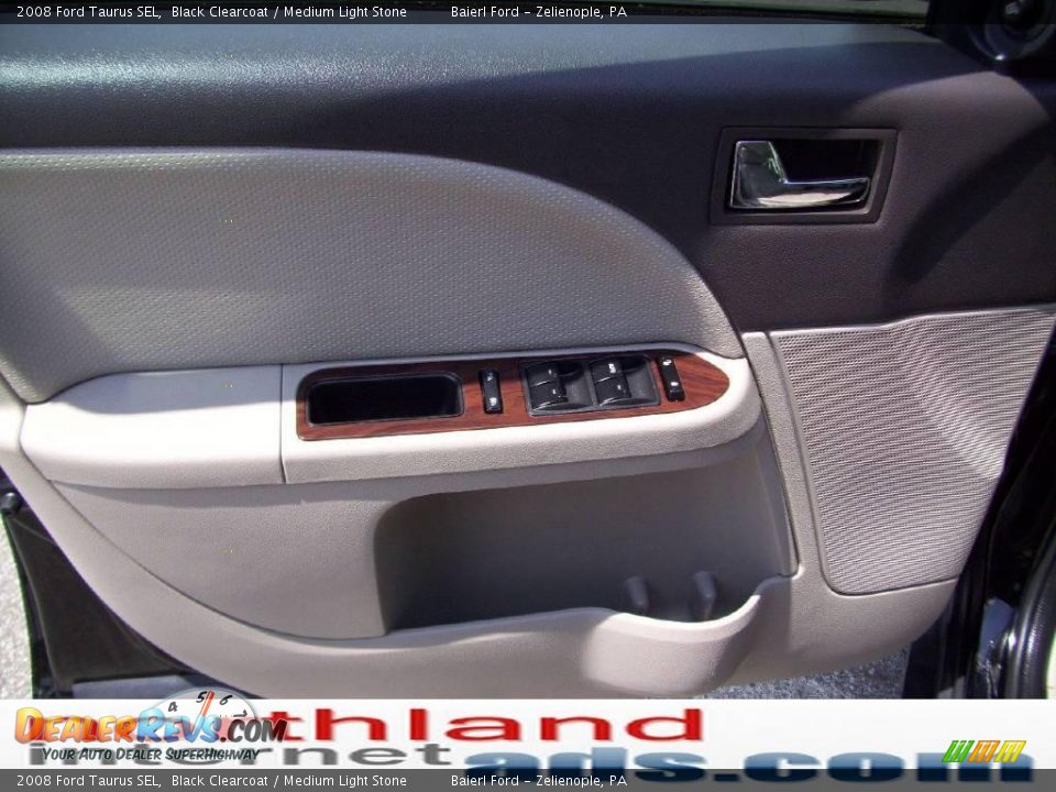 2008 Ford Taurus SEL Black Clearcoat / Medium Light Stone Photo #11