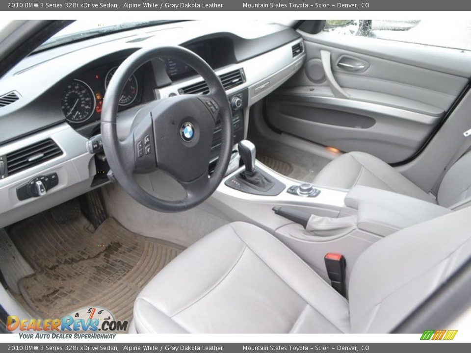 2010 BMW 3 Series 328i xDrive Sedan Alpine White / Gray Dakota Leather Photo #7