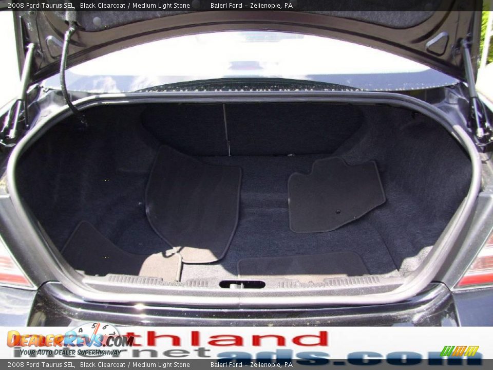 2008 Ford Taurus SEL Black Clearcoat / Medium Light Stone Photo #14