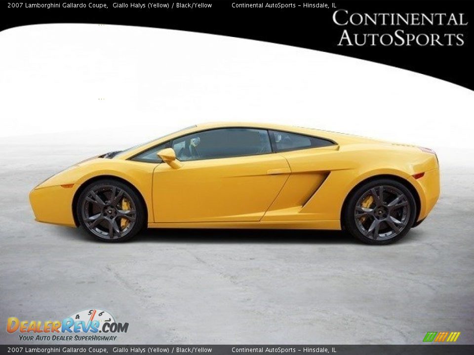 2007 Lamborghini Gallardo Coupe Giallo Halys (Yellow) / Black/Yellow Photo #7