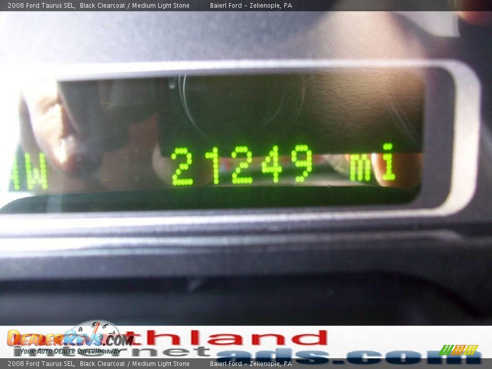2008 Ford Taurus SEL Black Clearcoat / Medium Light Stone Photo #20
