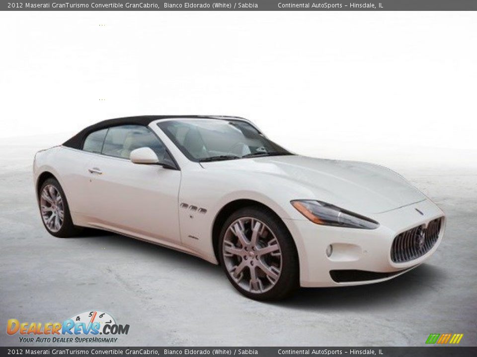 2012 Maserati GranTurismo Convertible GranCabrio Bianco Eldorado (White) / Sabbia Photo #2