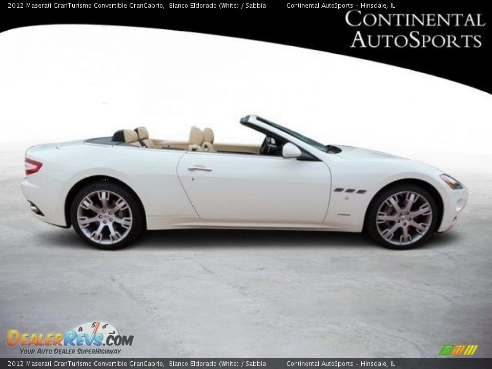 2012 Maserati GranTurismo Convertible GranCabrio Bianco Eldorado (White) / Sabbia Photo #5