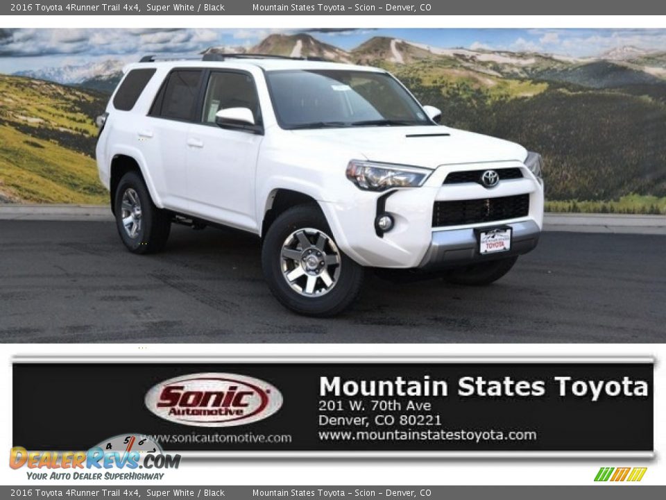 2016 Toyota 4Runner Trail 4x4 Super White / Black Photo #1