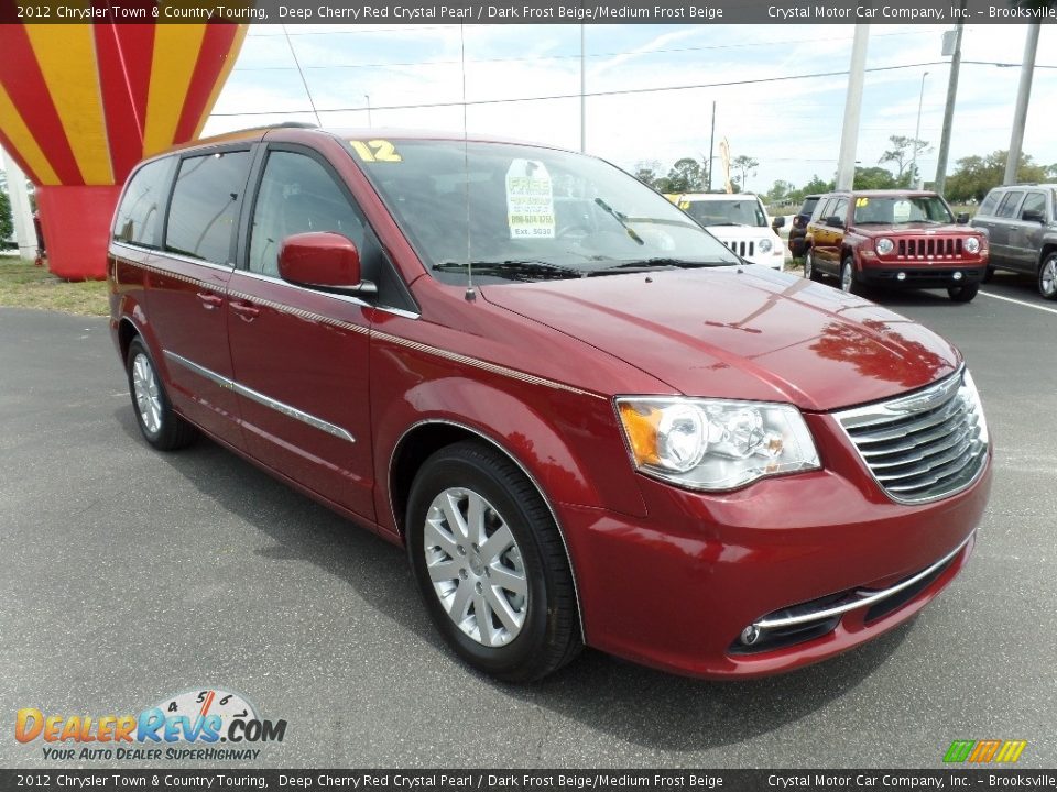 2012 Chrysler Town & Country Touring Deep Cherry Red Crystal Pearl / Dark Frost Beige/Medium Frost Beige Photo #13