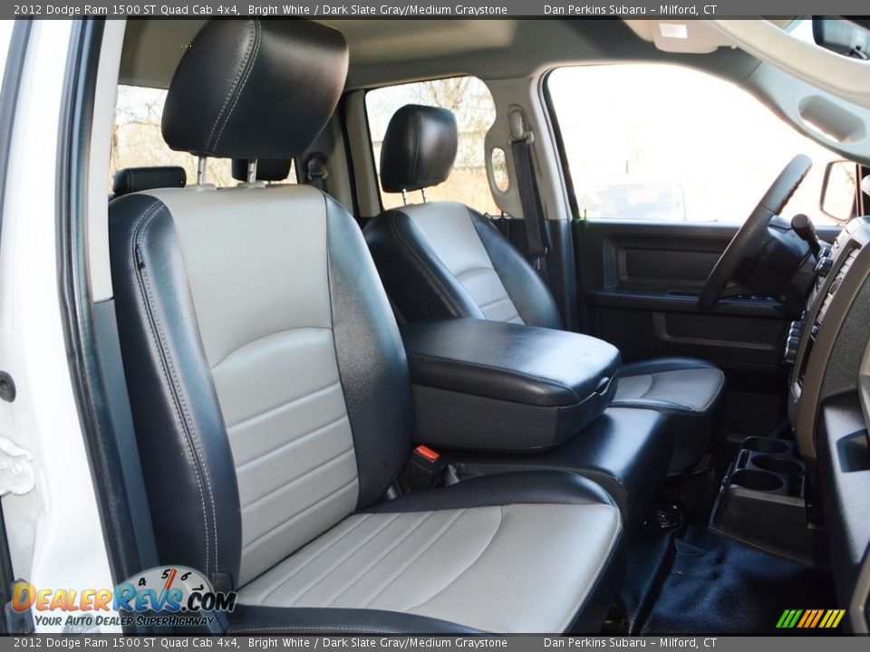 2012 Dodge Ram 1500 ST Quad Cab 4x4 Bright White / Dark Slate Gray/Medium Graystone Photo #19