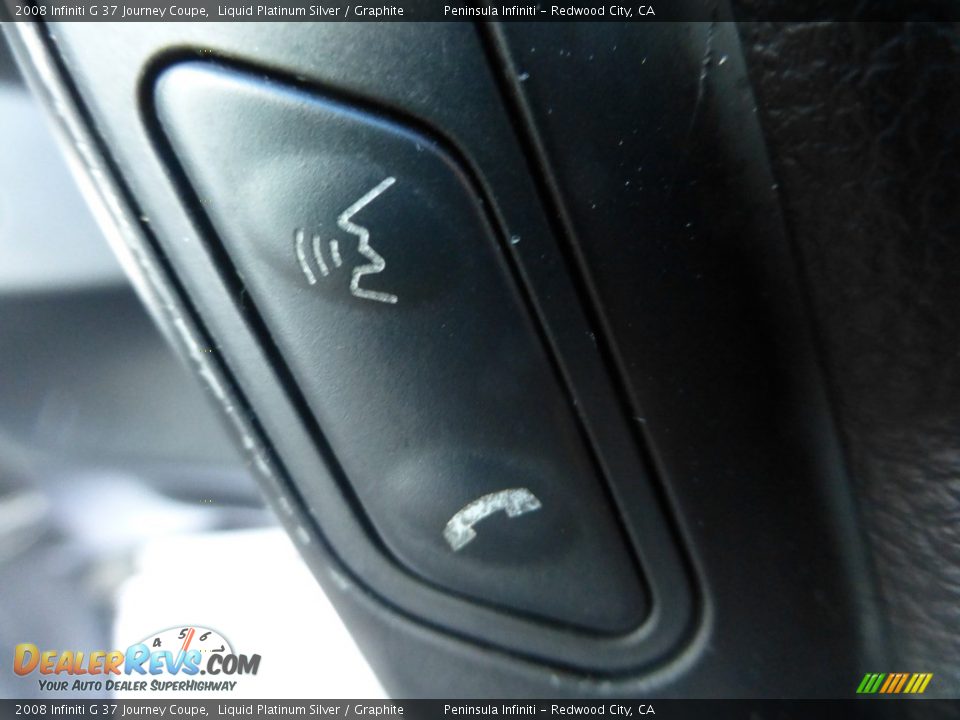 2008 Infiniti G 37 Journey Coupe Liquid Platinum Silver / Graphite Photo #13