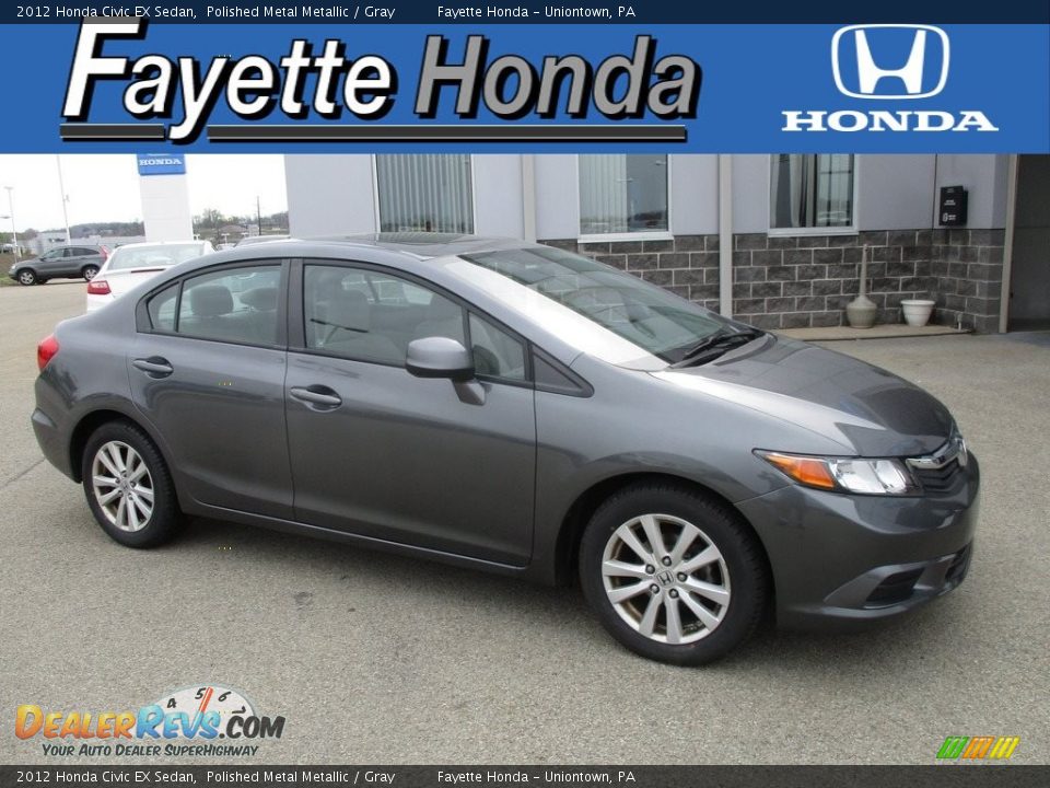 2012 Honda Civic EX Sedan Polished Metal Metallic / Gray Photo #1