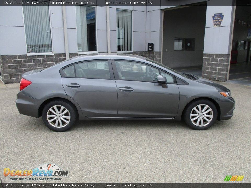 2012 Honda Civic EX Sedan Polished Metal Metallic / Gray Photo #2