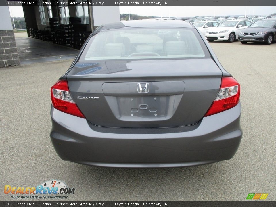 2012 Honda Civic EX Sedan Polished Metal Metallic / Gray Photo #3