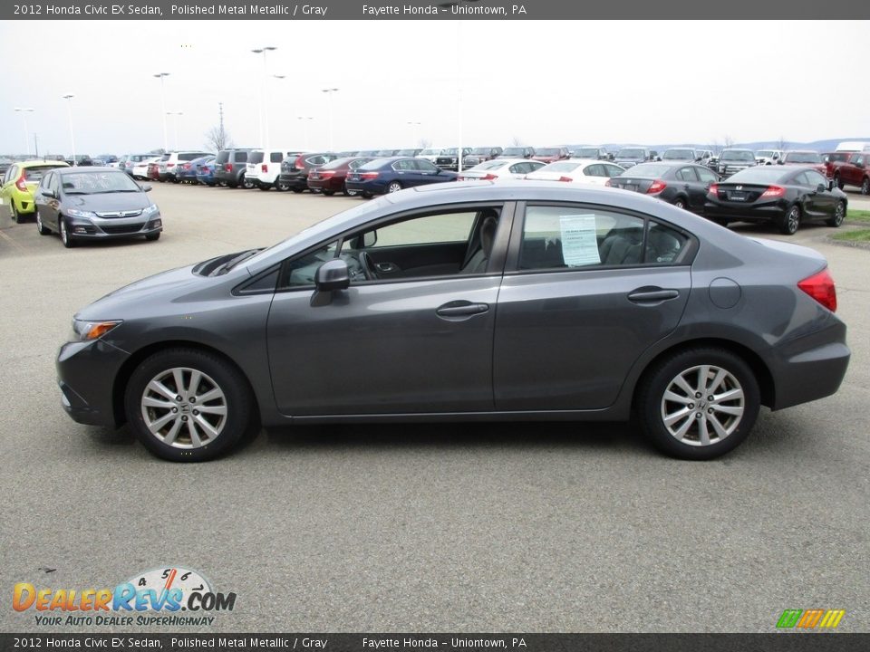 2012 Honda Civic EX Sedan Polished Metal Metallic / Gray Photo #4