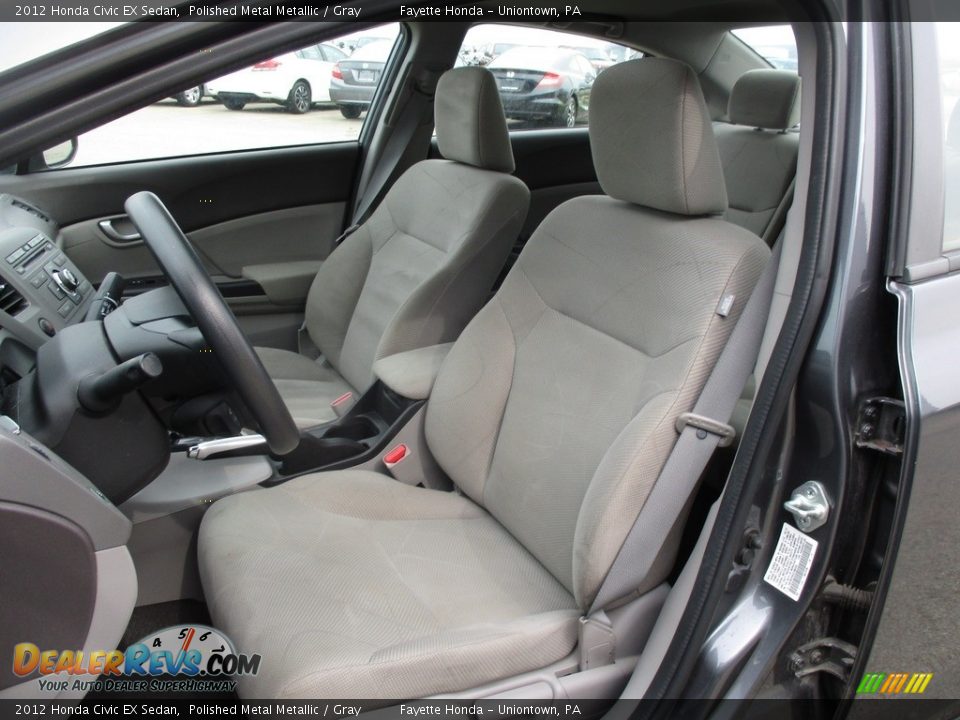 2012 Honda Civic EX Sedan Polished Metal Metallic / Gray Photo #7