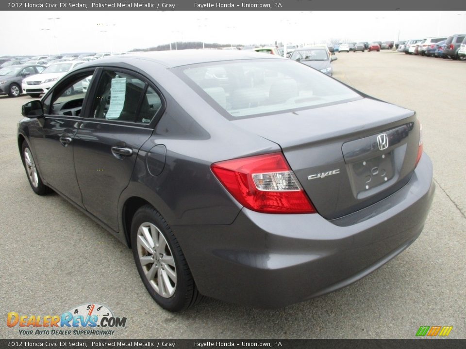 2012 Honda Civic EX Sedan Polished Metal Metallic / Gray Photo #16
