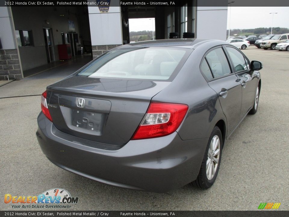 2012 Honda Civic EX Sedan Polished Metal Metallic / Gray Photo #17