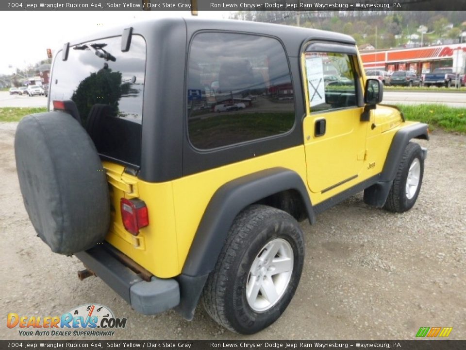 2004 Jeep Wrangler Rubicon 4x4 Solar Yellow / Dark Slate Gray Photo #6