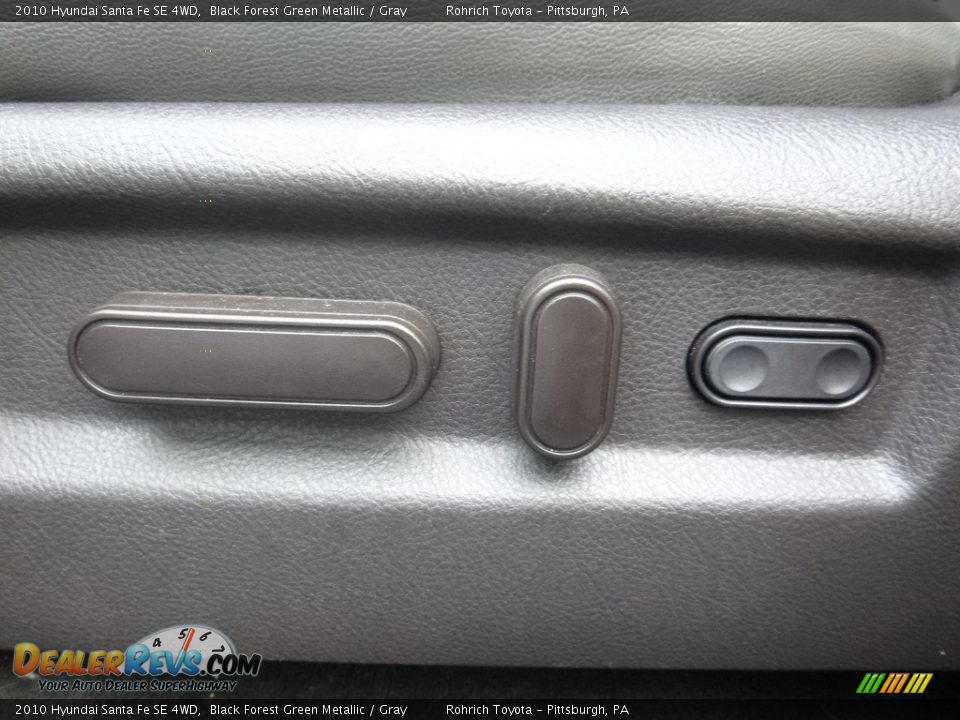2010 Hyundai Santa Fe SE 4WD Black Forest Green Metallic / Gray Photo #8