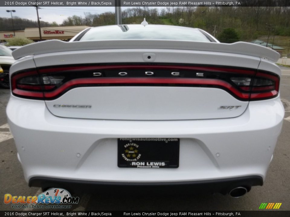 2016 Dodge Charger SRT Hellcat Bright White / Black/Sepia Photo #4