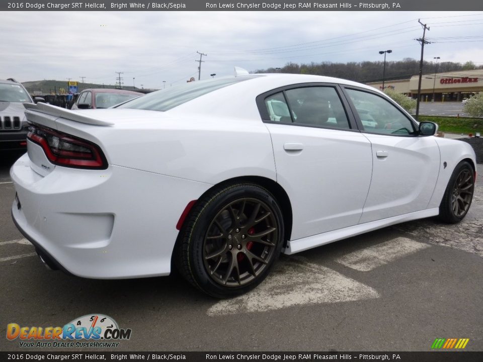 2016 Dodge Charger SRT Hellcat Bright White / Black/Sepia Photo #5