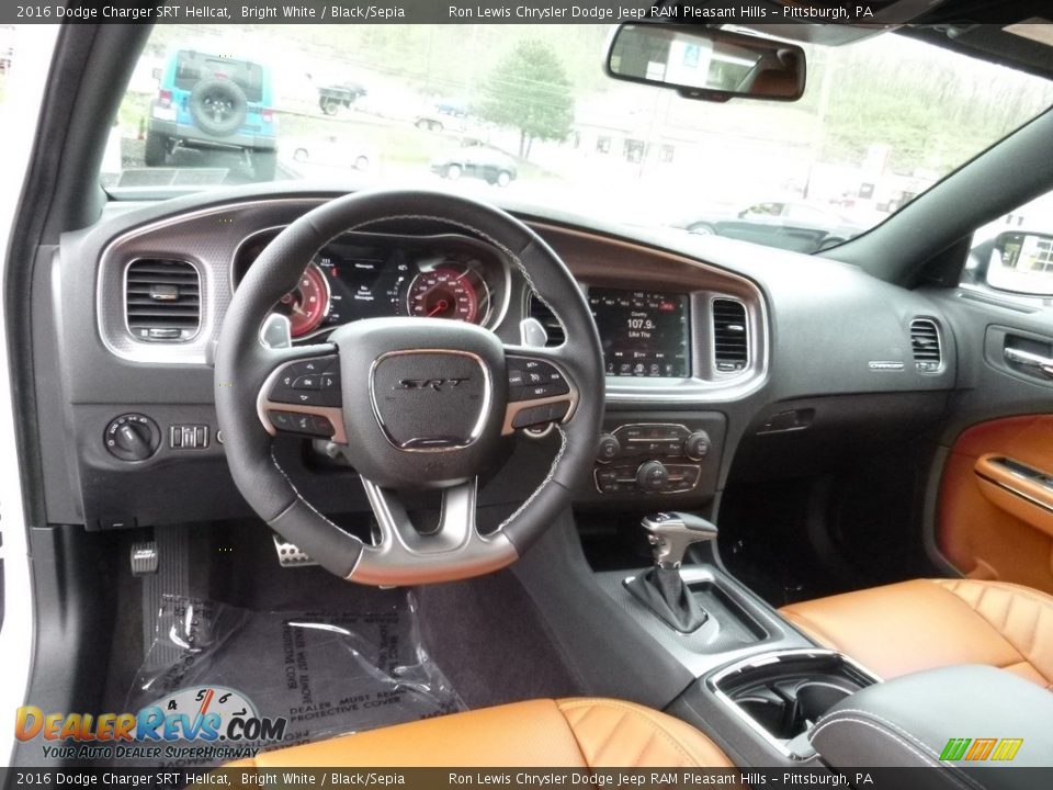 Black/Sepia Interior - 2016 Dodge Charger SRT Hellcat Photo #14